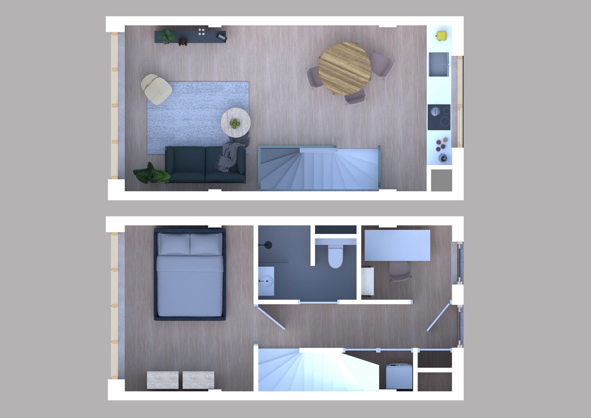 Plattegrond: Maisonnette — 56 m²