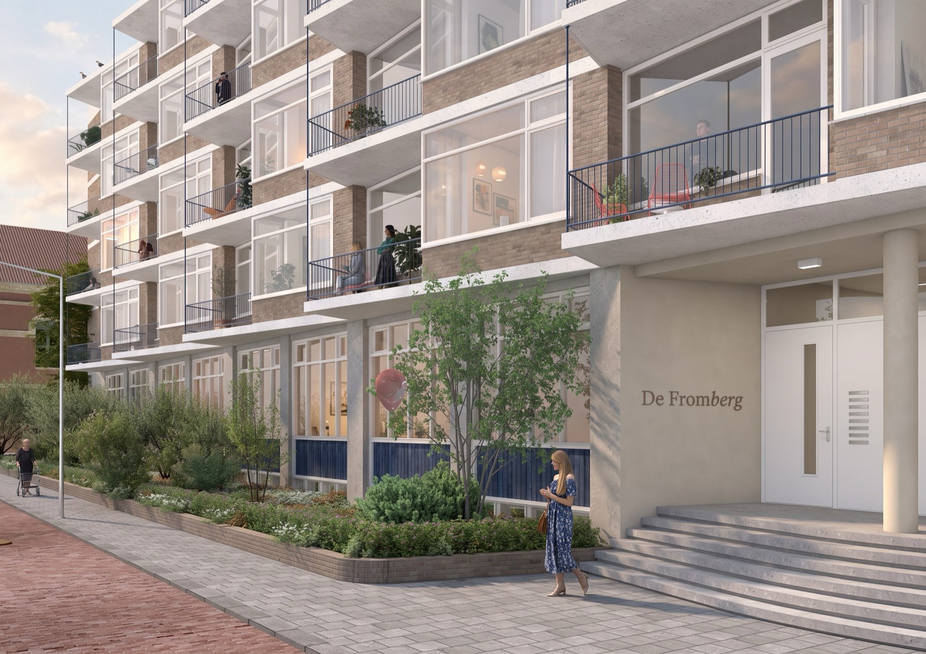 De Fromberg — de entree aan de Frombergdwarsstraat in Arnhem-Noord, overdag