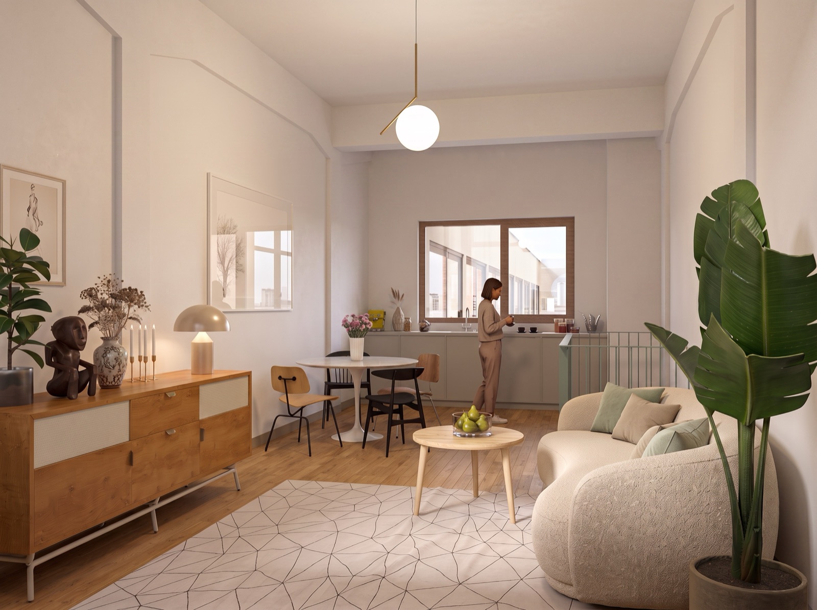 Interieurimpressie van een appartement in De Fromberg